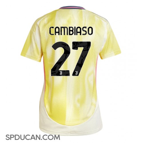 Zenski Nogometni Dres Juventus Andrea Cambiaso #27 Gostujuci 2024-25 Kratak Rukav